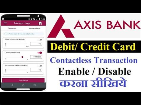 disable contactless card axis bank|Axis Bank wireless contactless card.